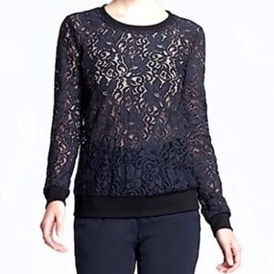 Theory Jaidyn Sheer Lace Top